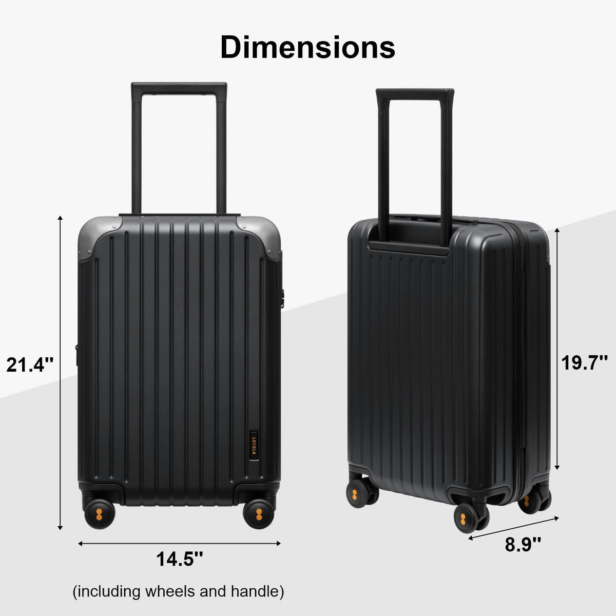 LEVEL8 Equipaje de mano aprobado por aerolíneas Maletas rígidas par...