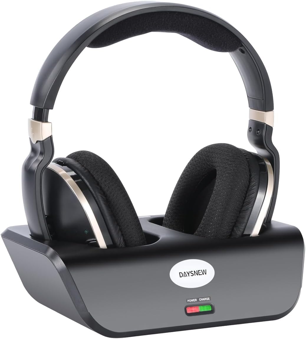 Daysnew Auriculares inalámbricos ópticos para ver televisión, auric...