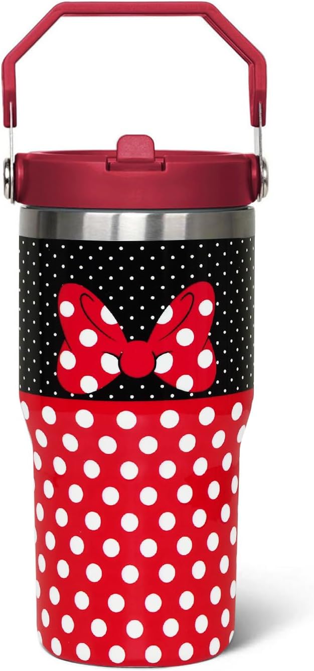 Sxdcfrs Vaso de ratón de dibujos animados de 20 onzas con tapa y po...
