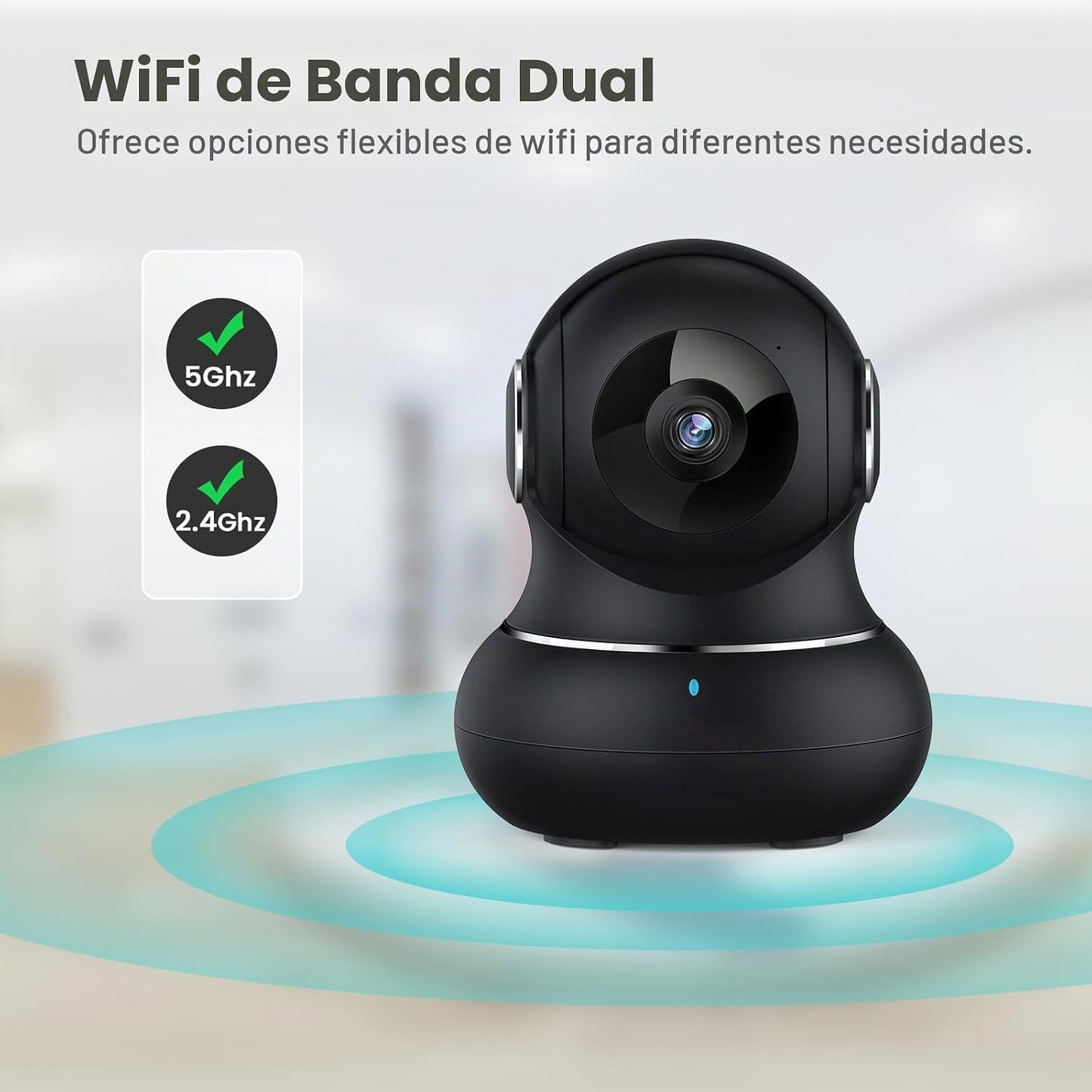 litokam - Cámara de seguridad interior de 5GHz, cámaras de 5MP para...