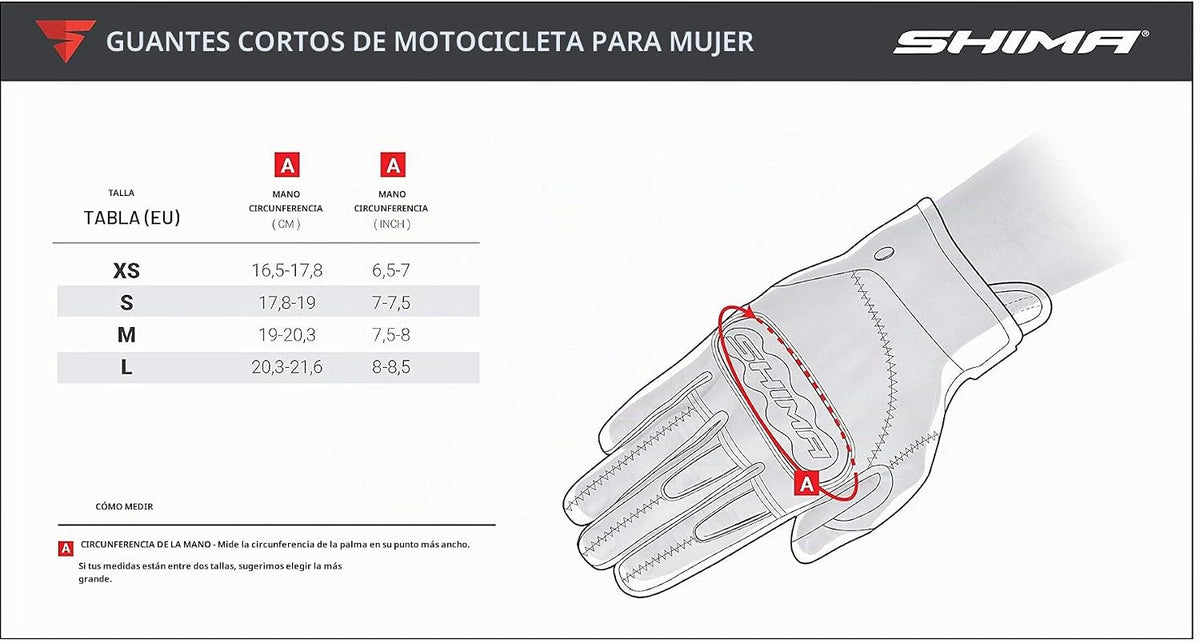 Guantes de moto SHIMA RUSH LADY para mujer - Guantes de ciudad tran...