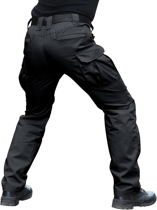 Hiwise Pantalones tácticos elásticos para hombre, resistentes al ag...