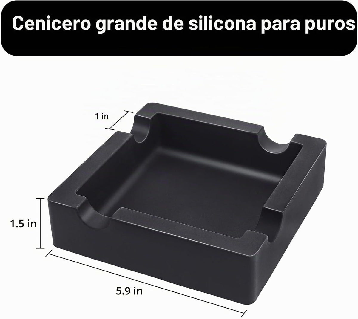 Ceniceros de silicona irrompibles para exteriores, con 4 soportes p...