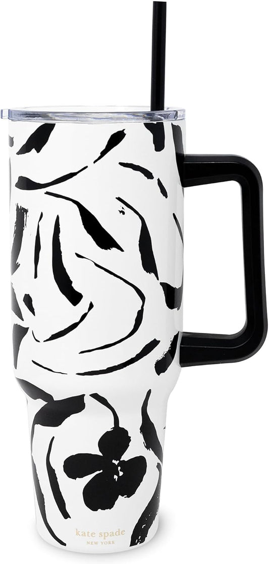 Kate Spade New York - Vaso de 40 onzas con pajilla, diseño de jardí...