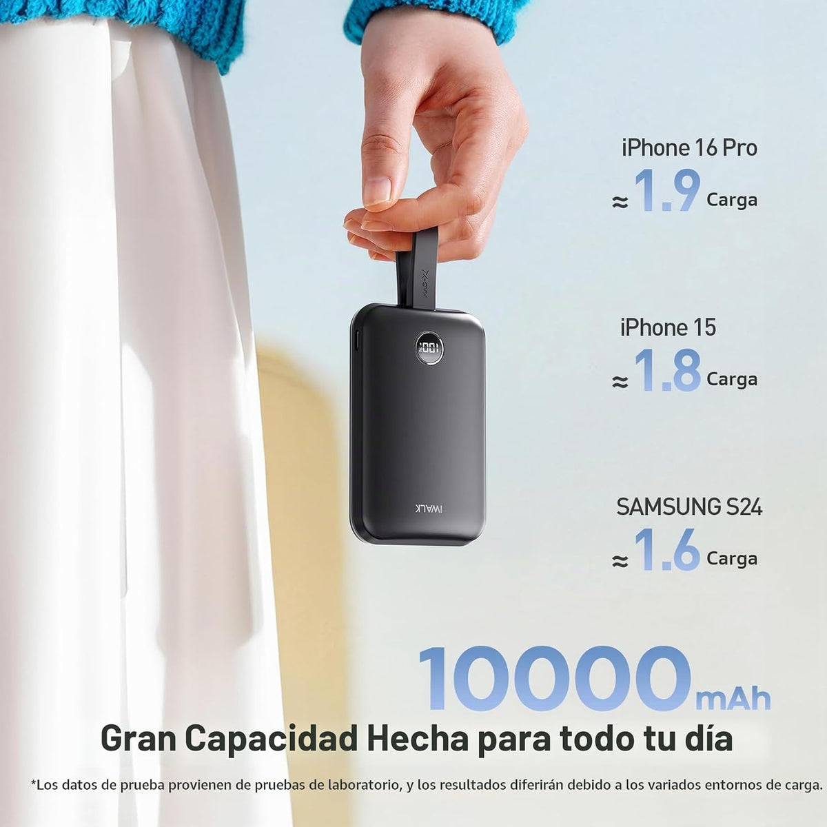 iWALK Banco de energía magnético de 10000 mAh, cargador portátil in...