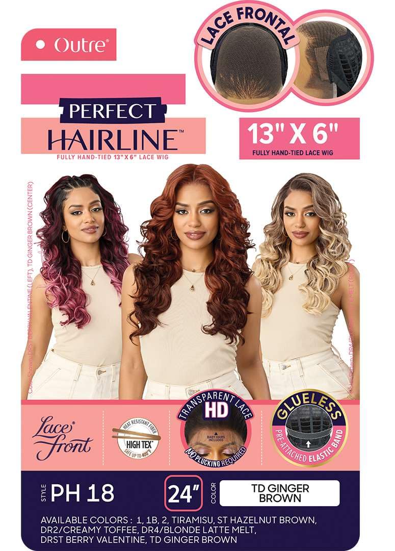 Outre Peluca de encaje frontal - Línea de cabello perfecta 13X6 - P...