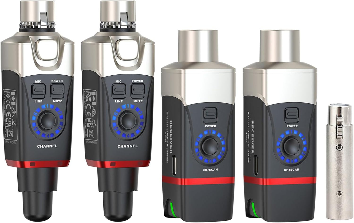 Sistema de audio inalámbrico Xvive U35D XLR estéreo enchufable (5.8...