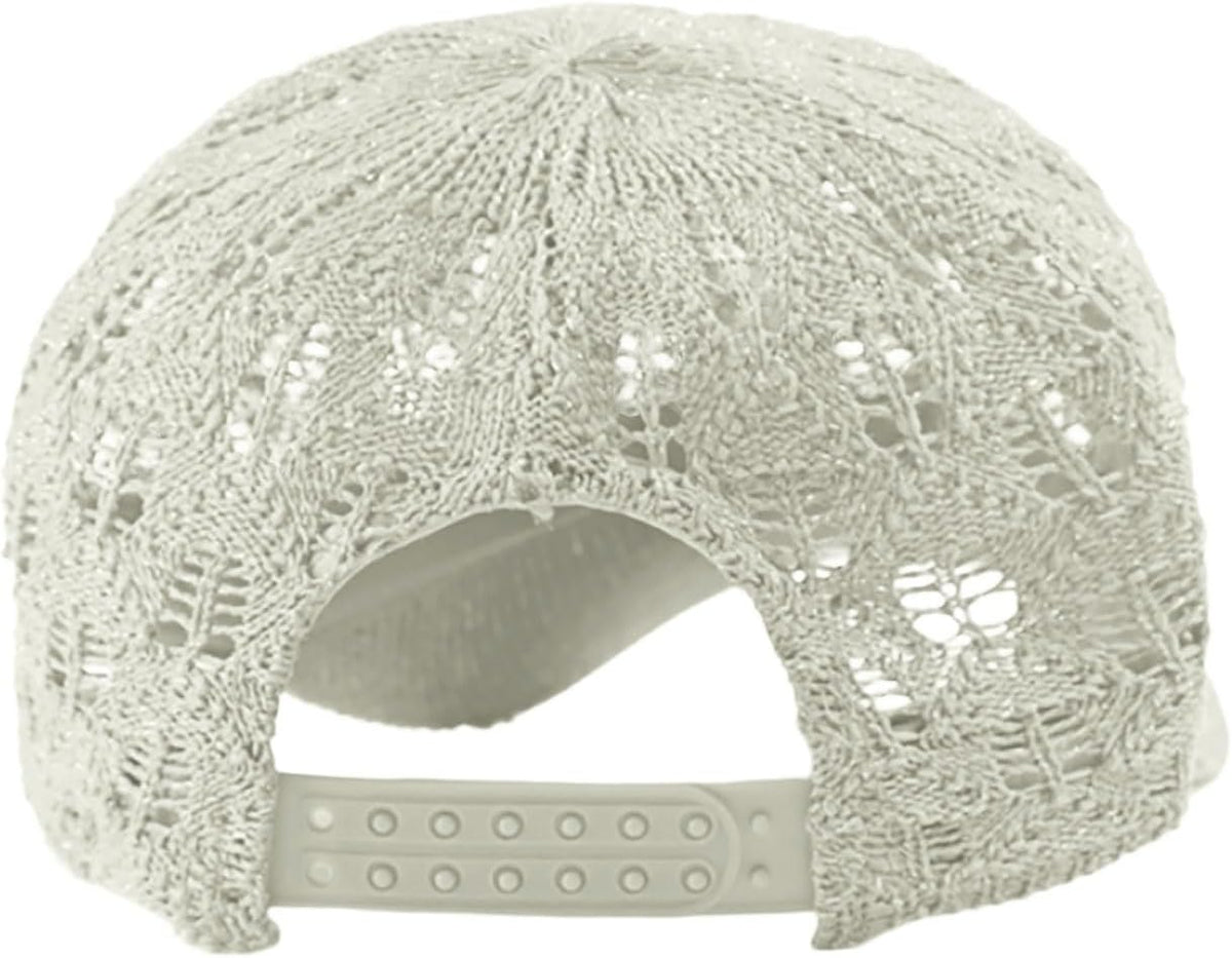 FASHIXD Gorra de béisbol de malla tejida para mujer, gorra de camio...