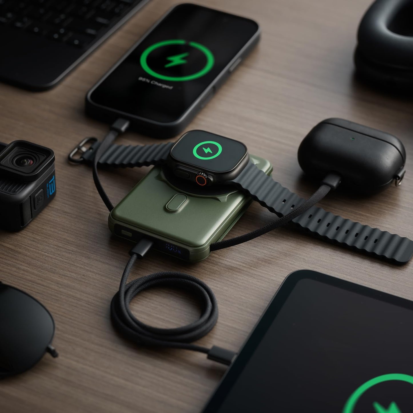 Ridge - Batería magnética de 20 W, 10,000 mAh, carga rápida, compat...