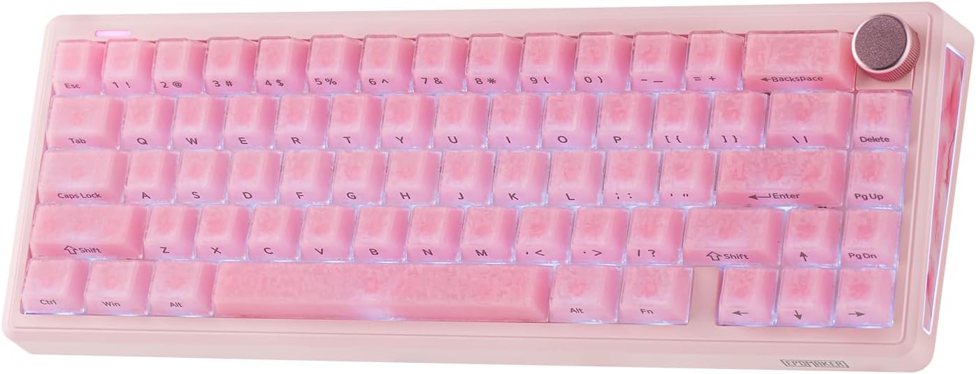 EPOMAKER TH65 Teclado mecánico inalámbrico para juegos con perilla...