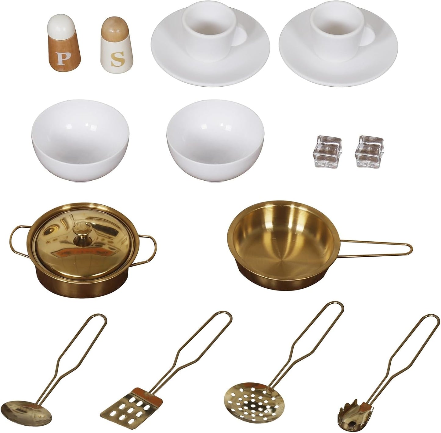 Cocina de juego de madera con luz y sonido, fregadero de juguetes y...
