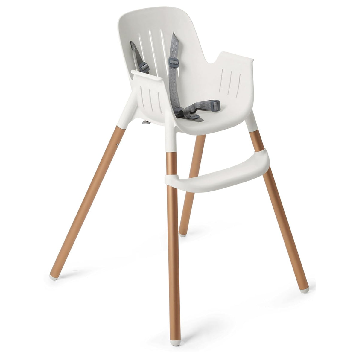 Silla alta PEG Poke - Polar (blanco y dorado) | Moderno y fácil de...