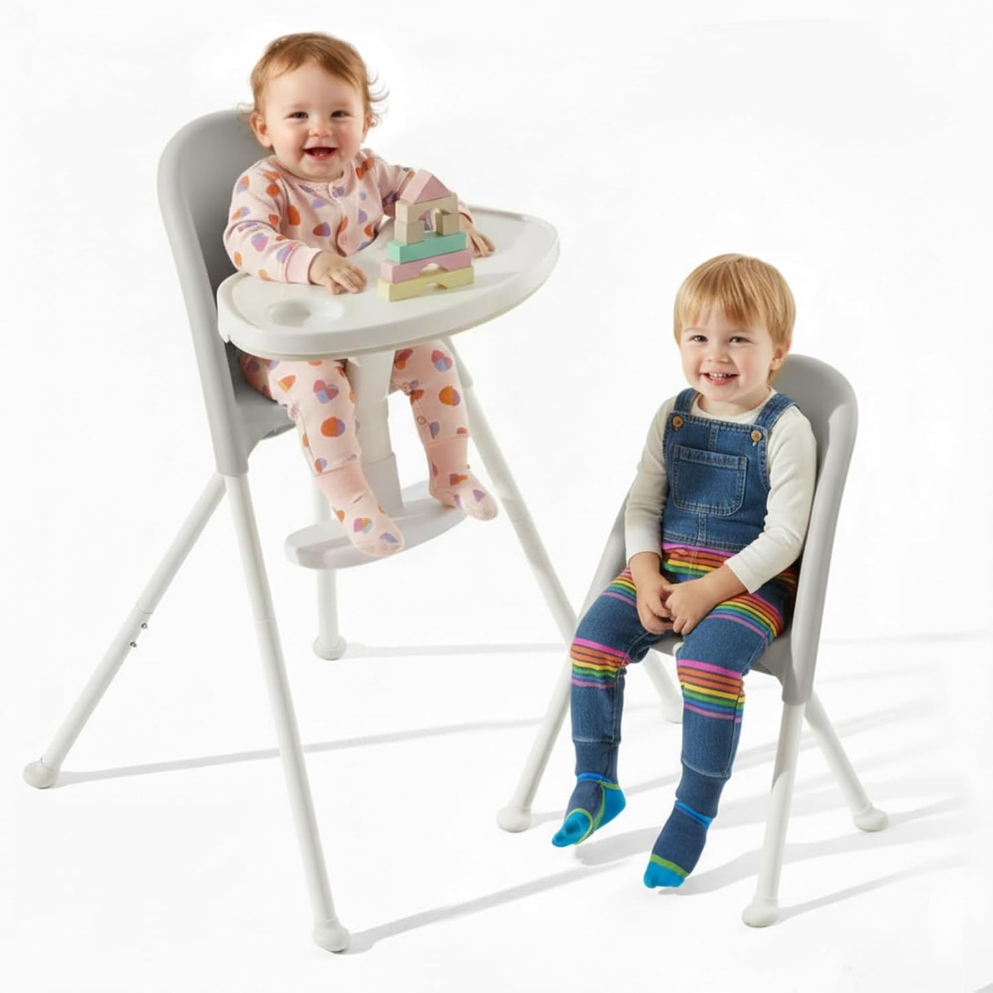 Mallify Silla alta plegable, silla alta portátil para bebé que ahor...
