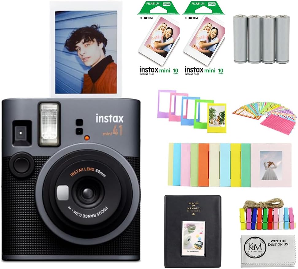 Fujifilm Paquete de cámara instantánea Instax Mini 41 con película...