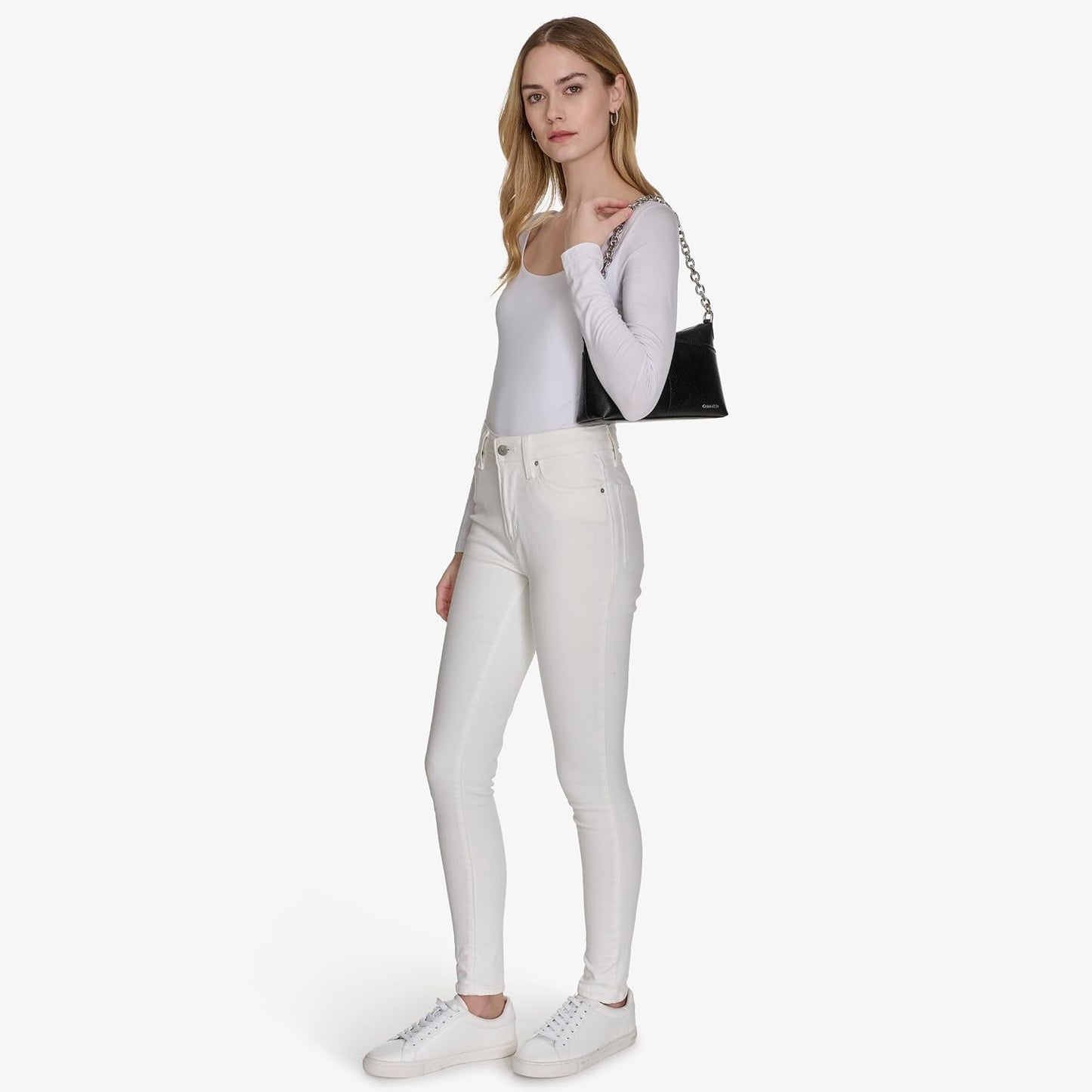 Calvin Klein Zoe Top Zip Chain Crossbody para mujer