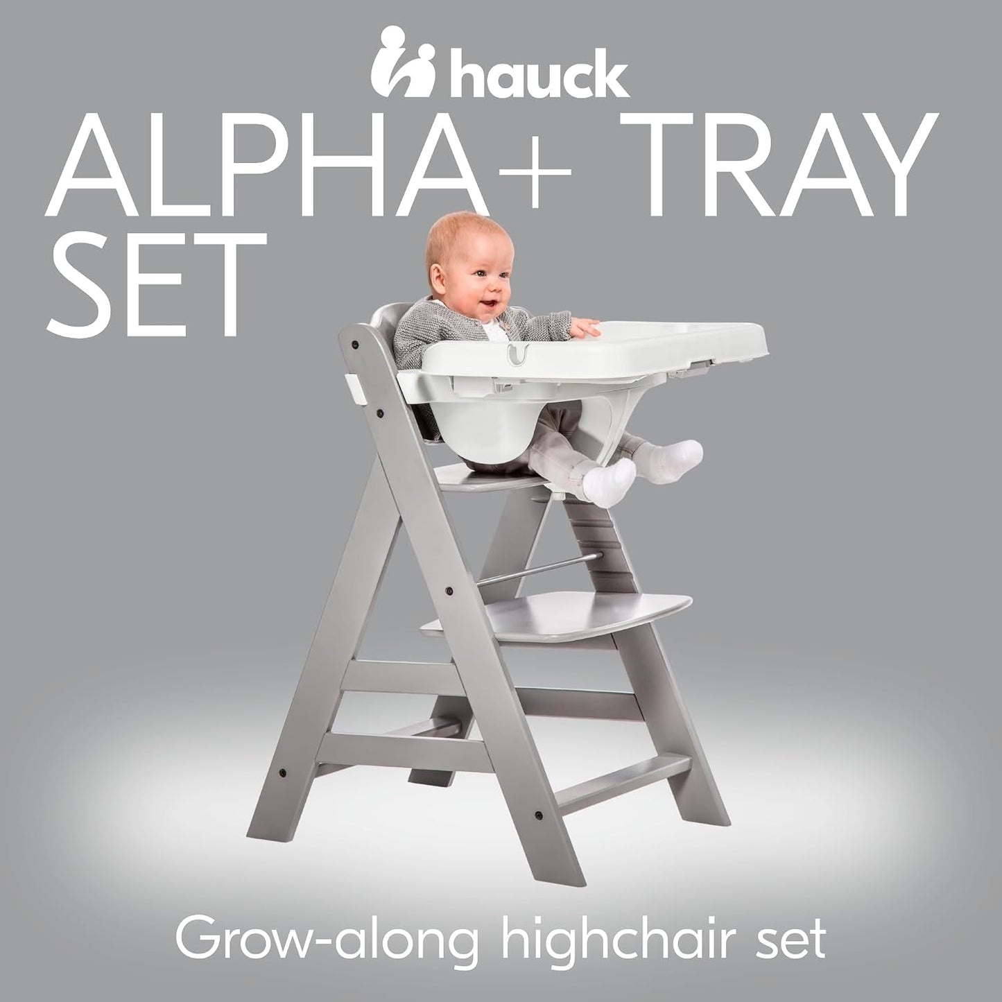 hauck Alpha+ Grow Along Silla Alta Ajustable de Madera tipo Booster...