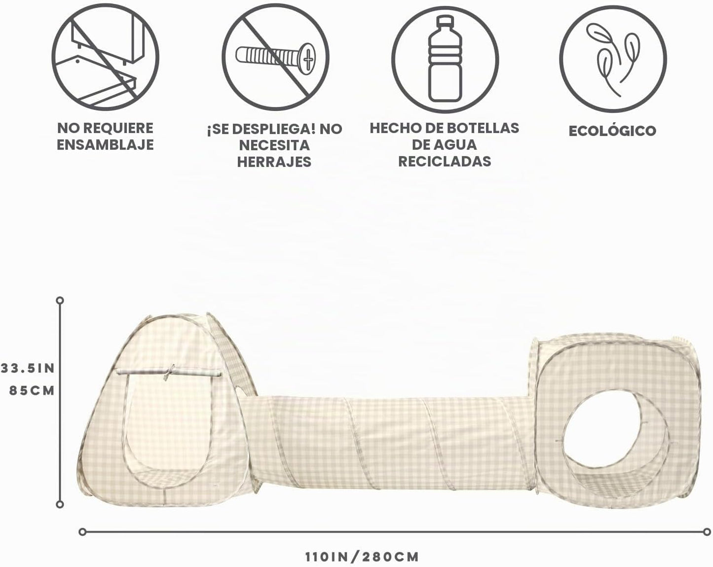 3 Sprouts Tienda de Juego y Túnel Plegable para Niños y Pequeños -...