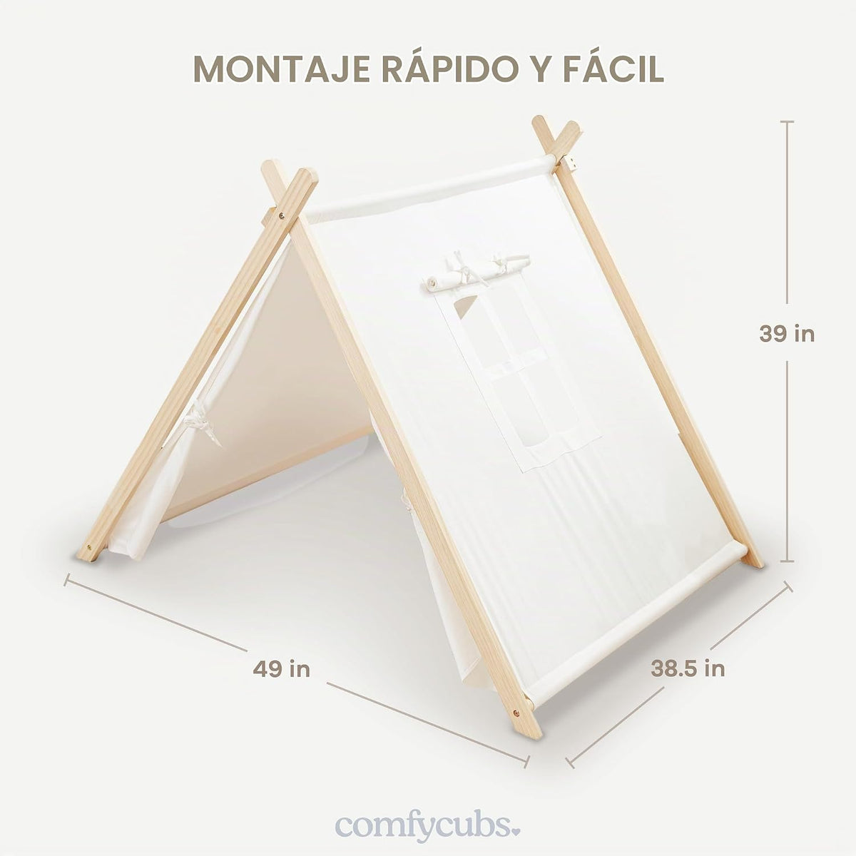 Comfy Cubs Tienda de campaña para niños, tipi de algodón transpirab...