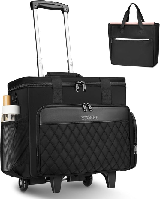 Ytonet - Bolsa grande con ruedas para profesores con bolsa de mano,...
