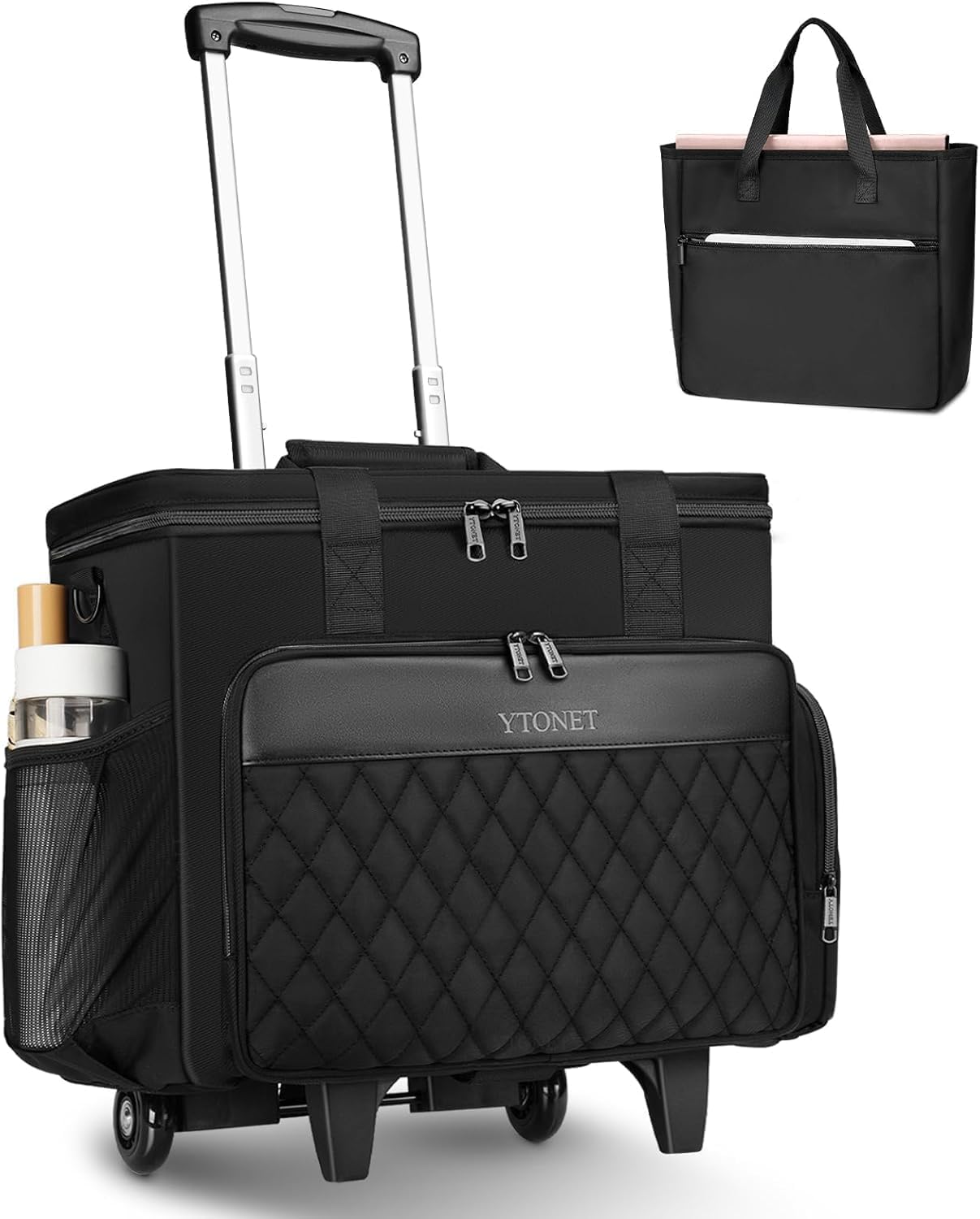 Bolsa rodante para profesores Ytonet, negro, marrón, beige (Black\/...