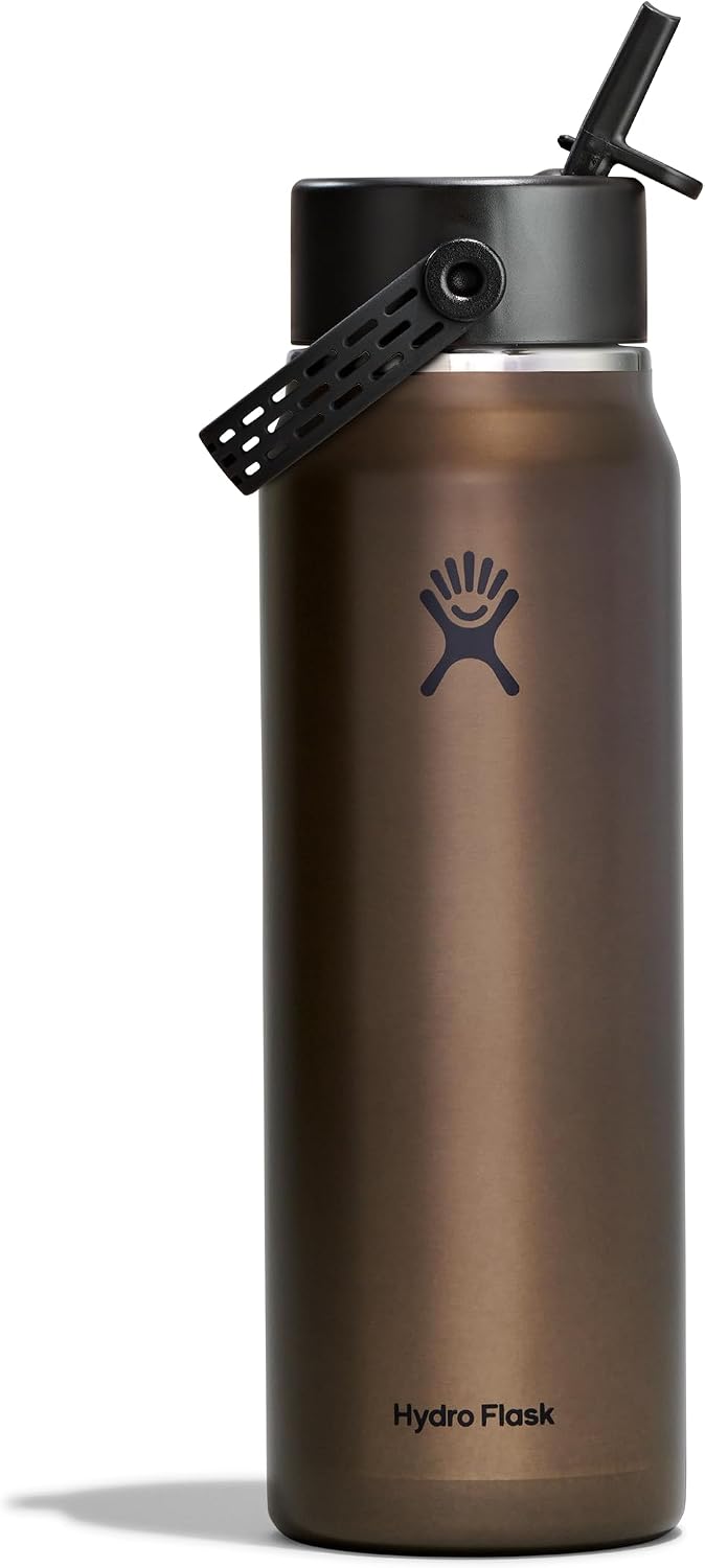 Hydro Flask Tapa de popote ancha y ligera de 32 onzas, botella de a...