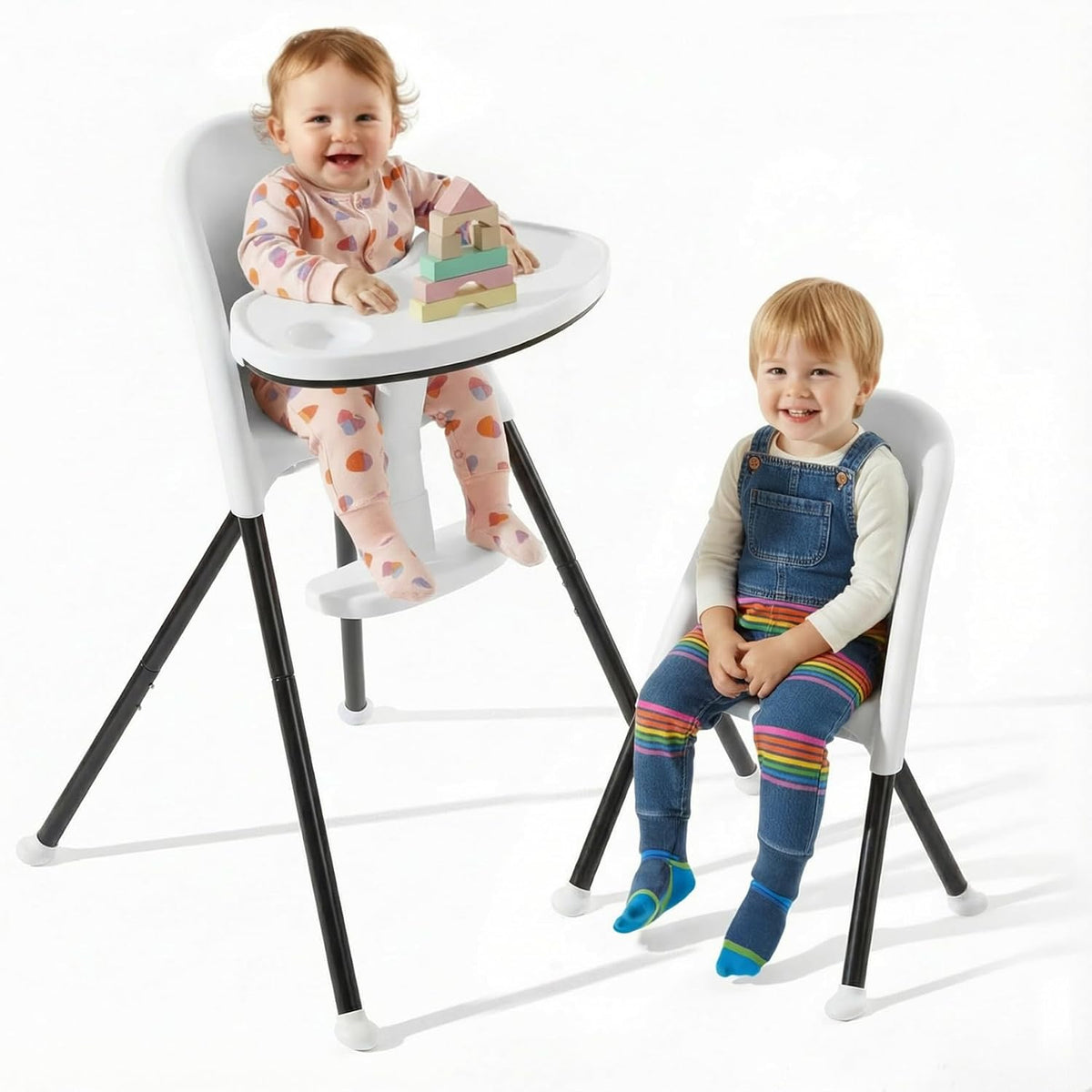 Mallify Silla alta plegable, silla alta portátil para bebé que ahor...