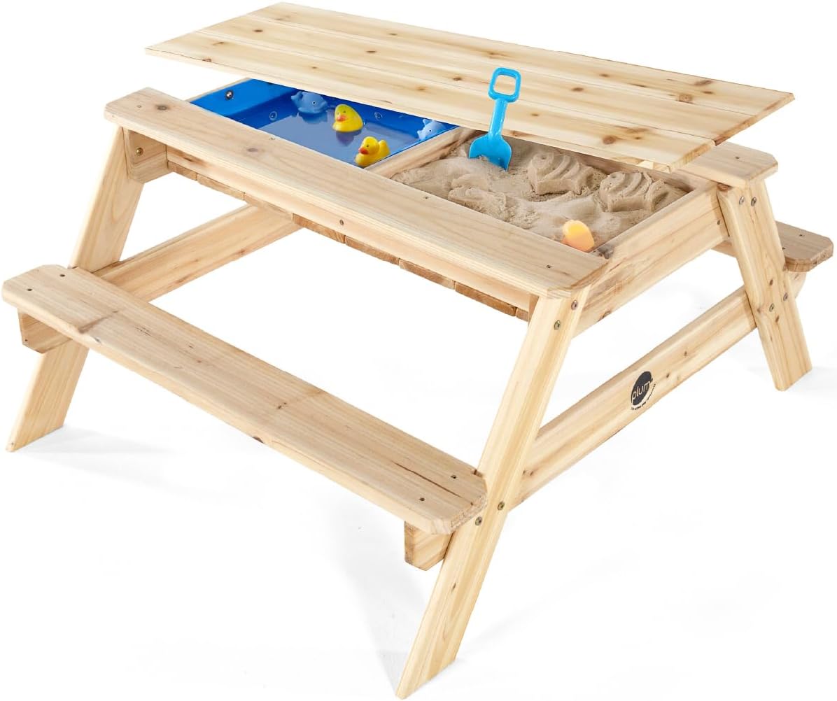 Mesa de picnic de arena y agua de madera Plum® Surfside - Mesa sens...