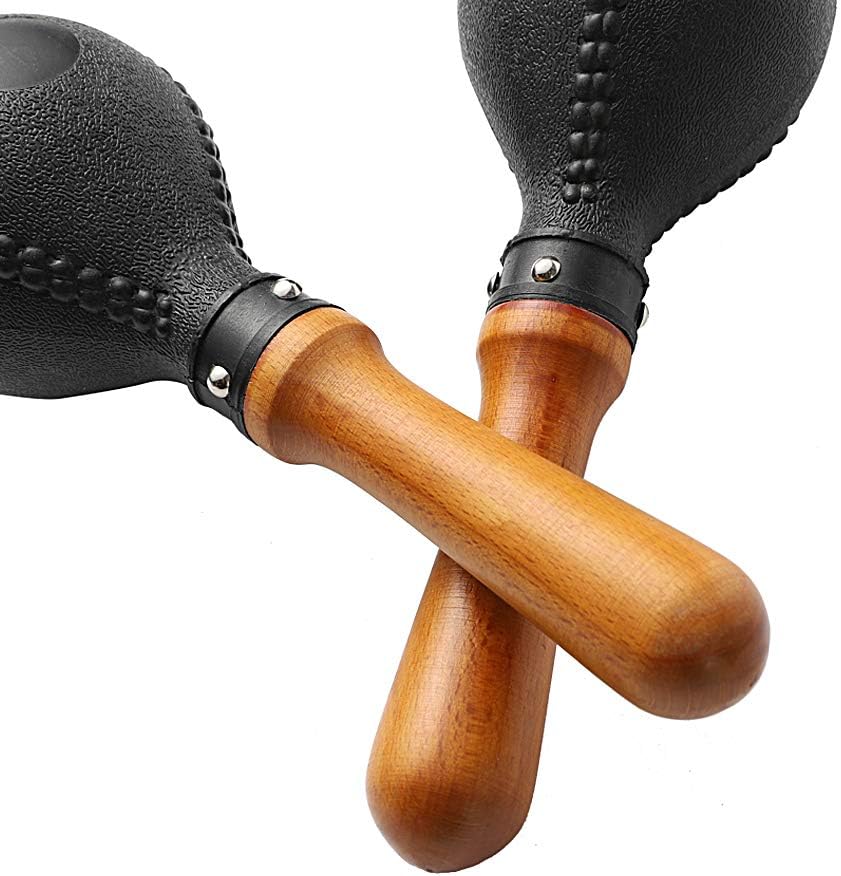 Maracas de percusión par de agitadores sonajeros martillo de arena...