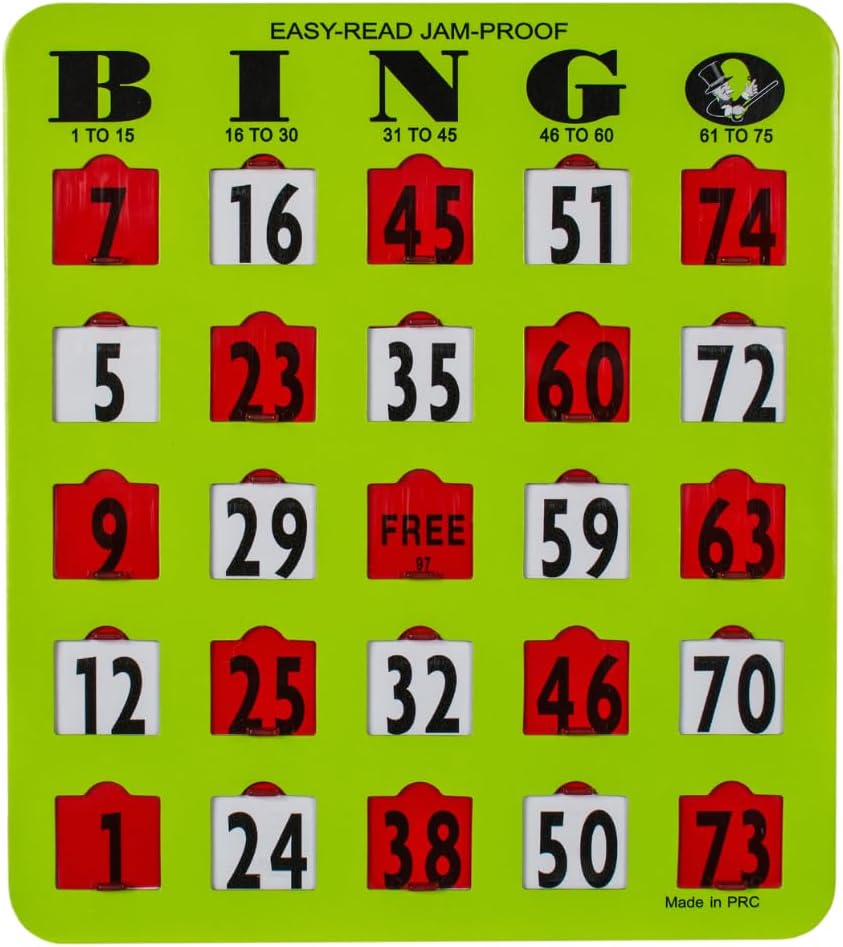 MR CHIPS Tarjetas de bingo con punta de dedo de impresión grande a...