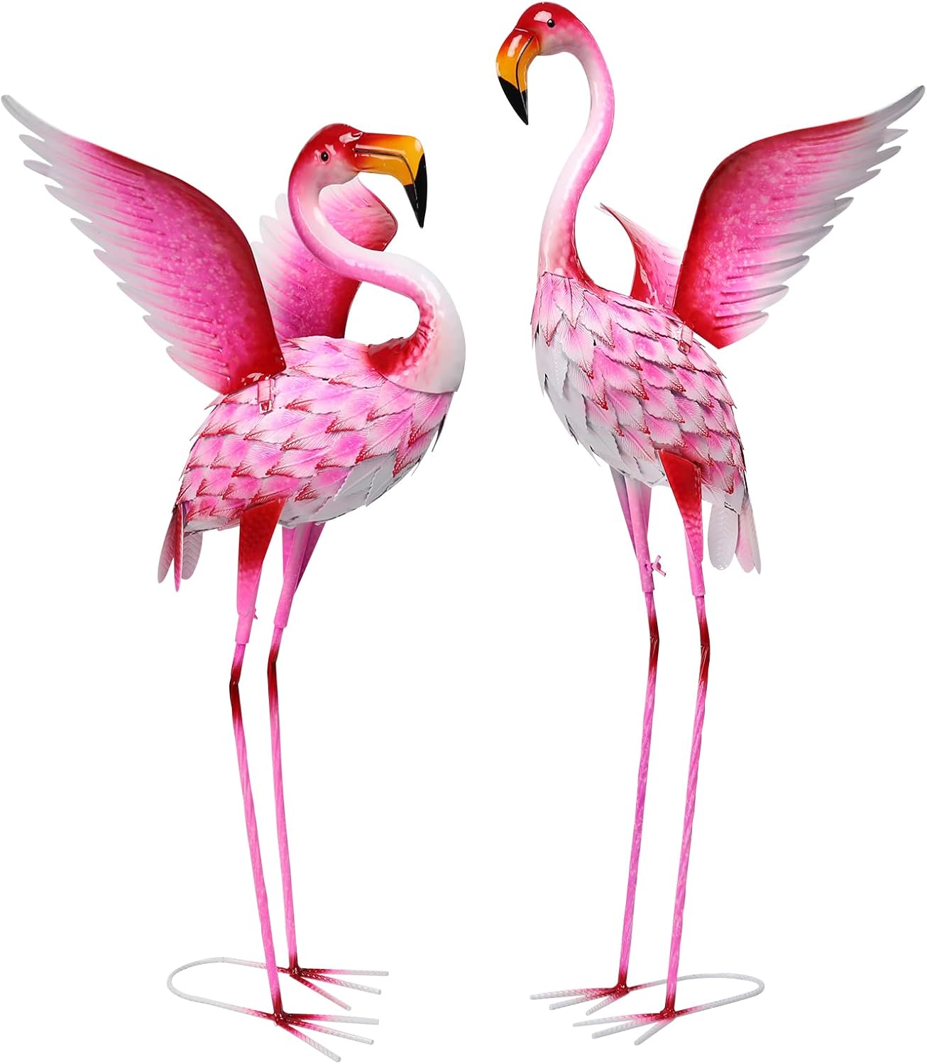 MUMTOP Decoración de flamencos para exteriores, paquete de 2 estatu...