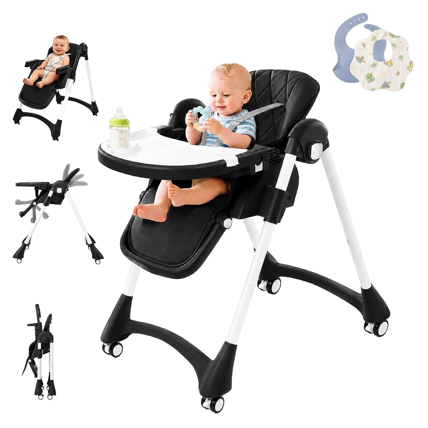Sillas altas para bebés y niños pequeños, silla alta para bebé con...