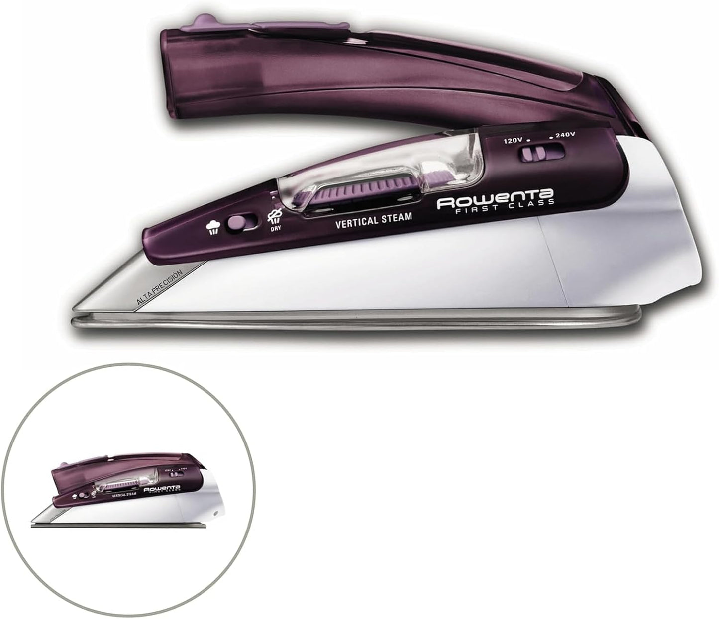 Rowenta Plancha de Viaje, Plancha Compacta de Acero Inoxidable con...