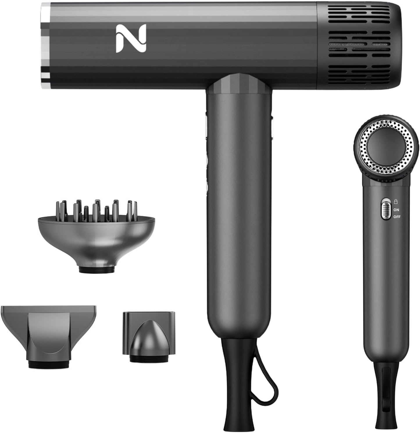 Natrial Ionic - Secador de pelo profesional con difusor para cabell...