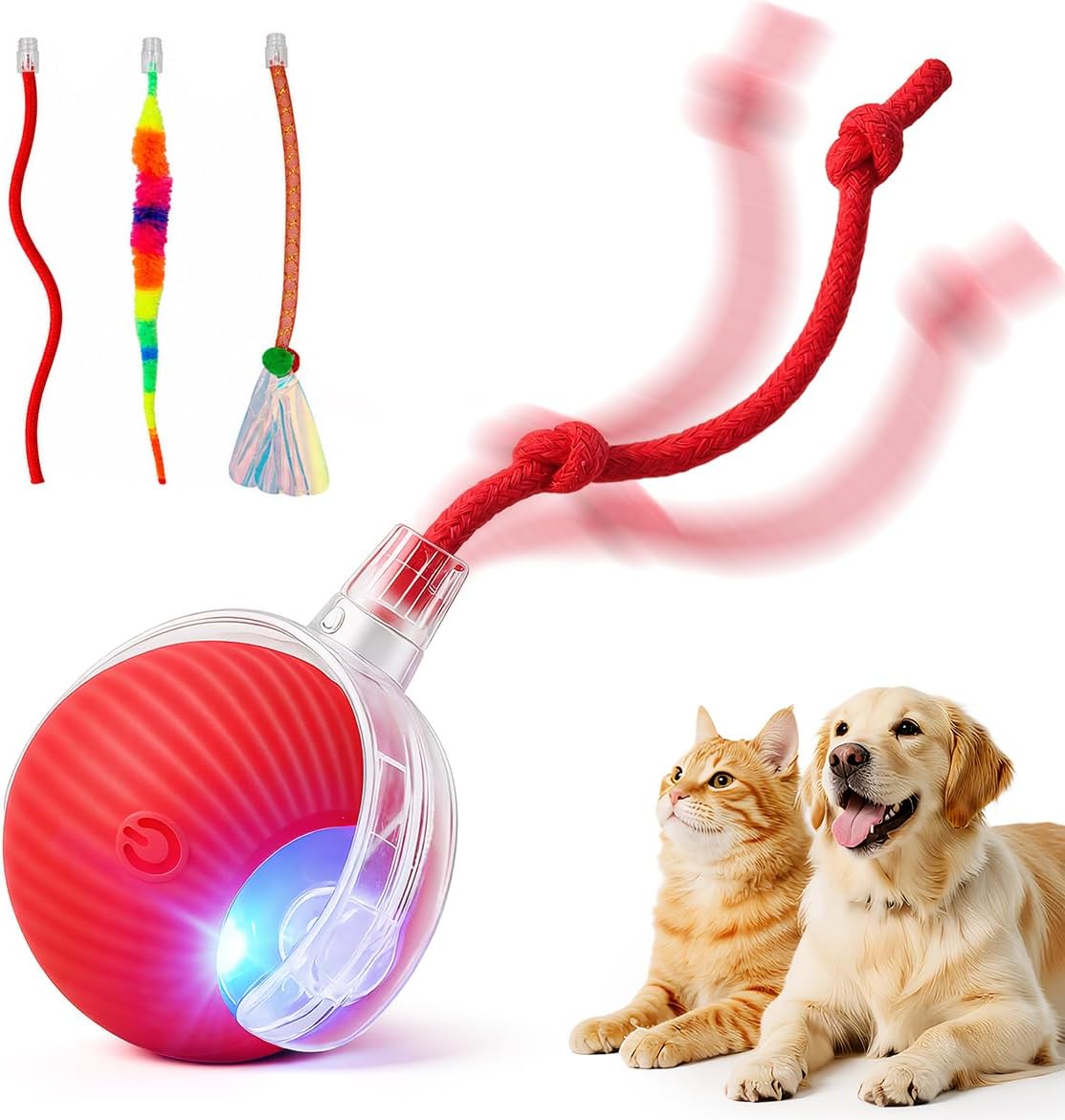 SilveWillo Juguete automático interactivo de pelota para gatos y pe...