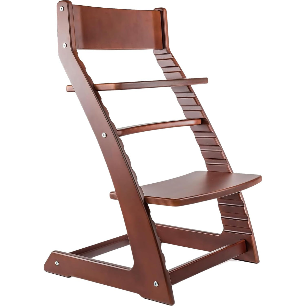 FORNEL Silla alta ajustable en acabado de nogal oscuro, la silla Fo...