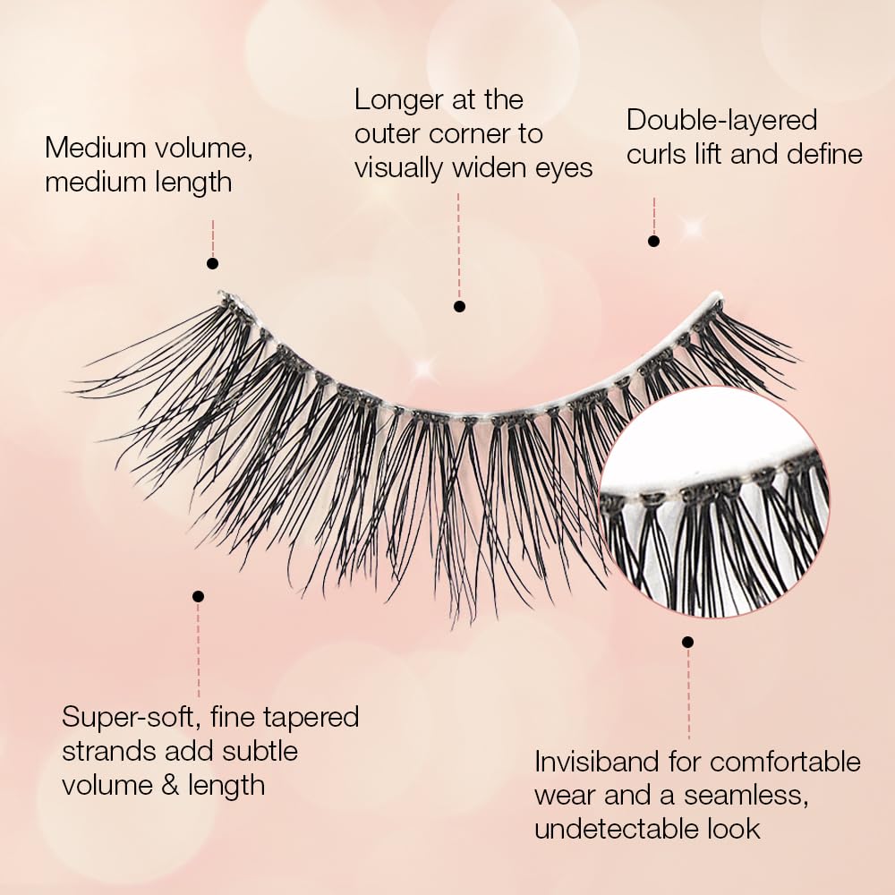Ardell Naked Lashes 424 - Pestañas postizas naturales ligeras con b...