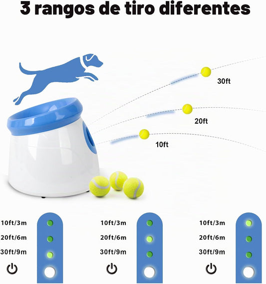 Pet Prime Lanzador automático de bolas para perros pequeños y media...