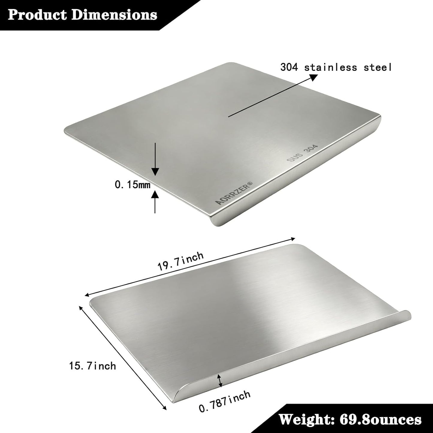 AORRZER Tablas de cortar para cocina, 19.7 x 15.7 pulgadas, tabla d...