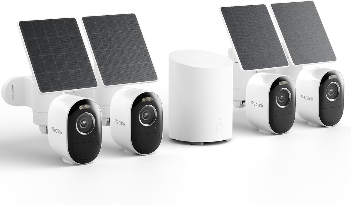 REOLINK Home Hub mini con 4X Argus 3 Pro+panel solar, cámaras de se...