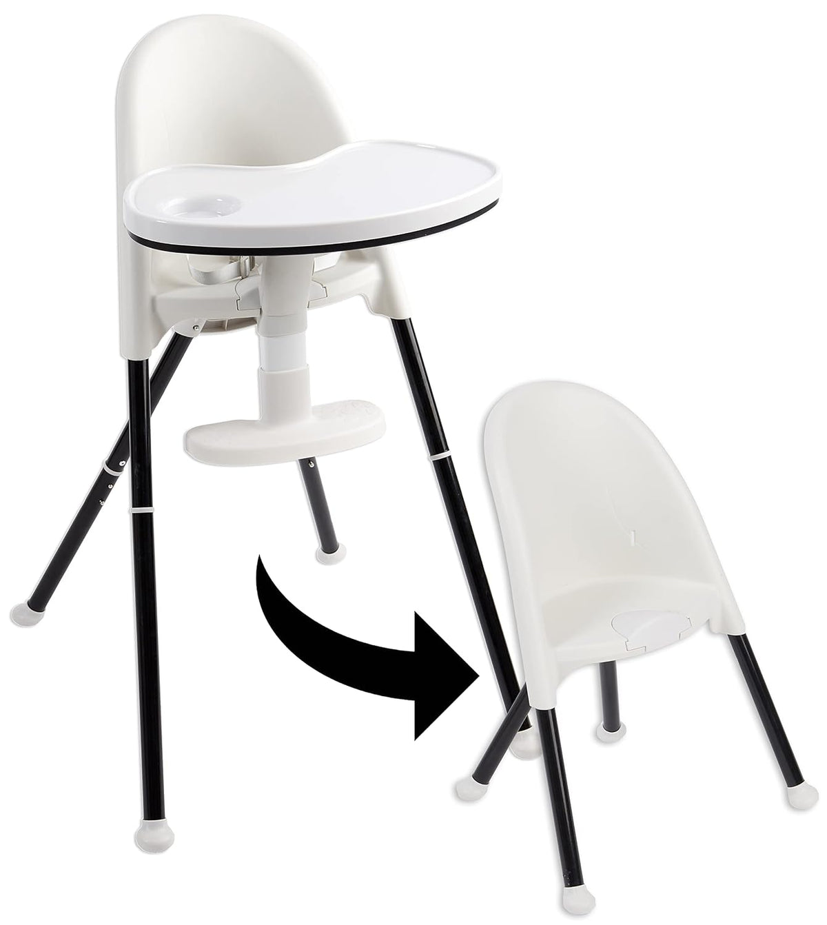 Primo Cozy Tot - Silla alta plegable convertible de lujo y silla pa...