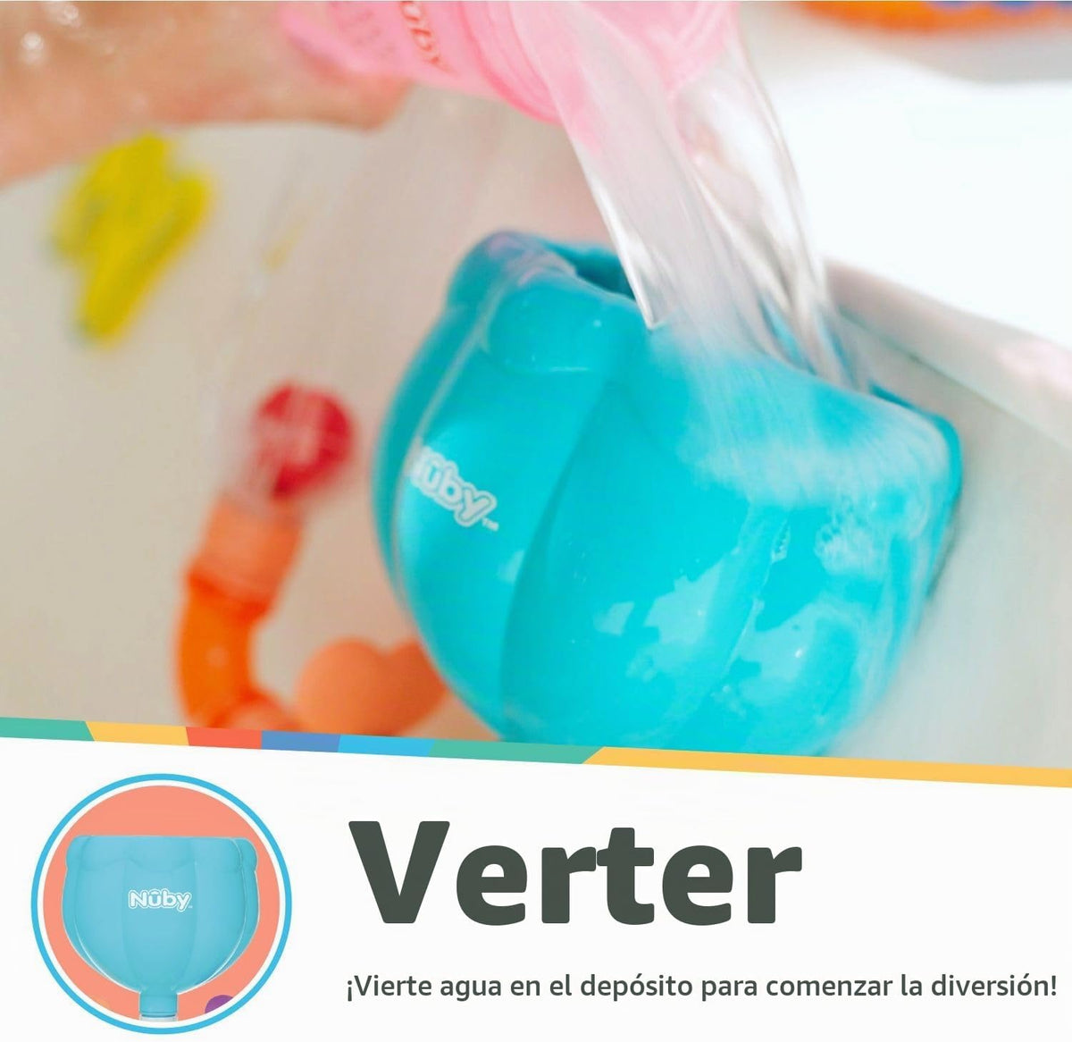 Nuby Wacky Waterworks Pipes - Juguete de baño para bebé con caracte...