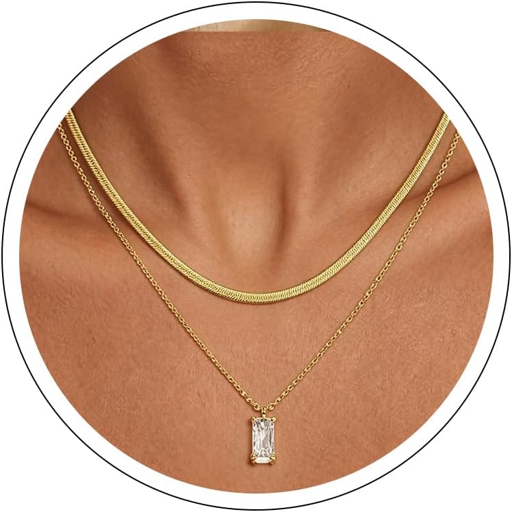 NECOCY - Collares delicados chapados en oro de 14k\/plata con circo...