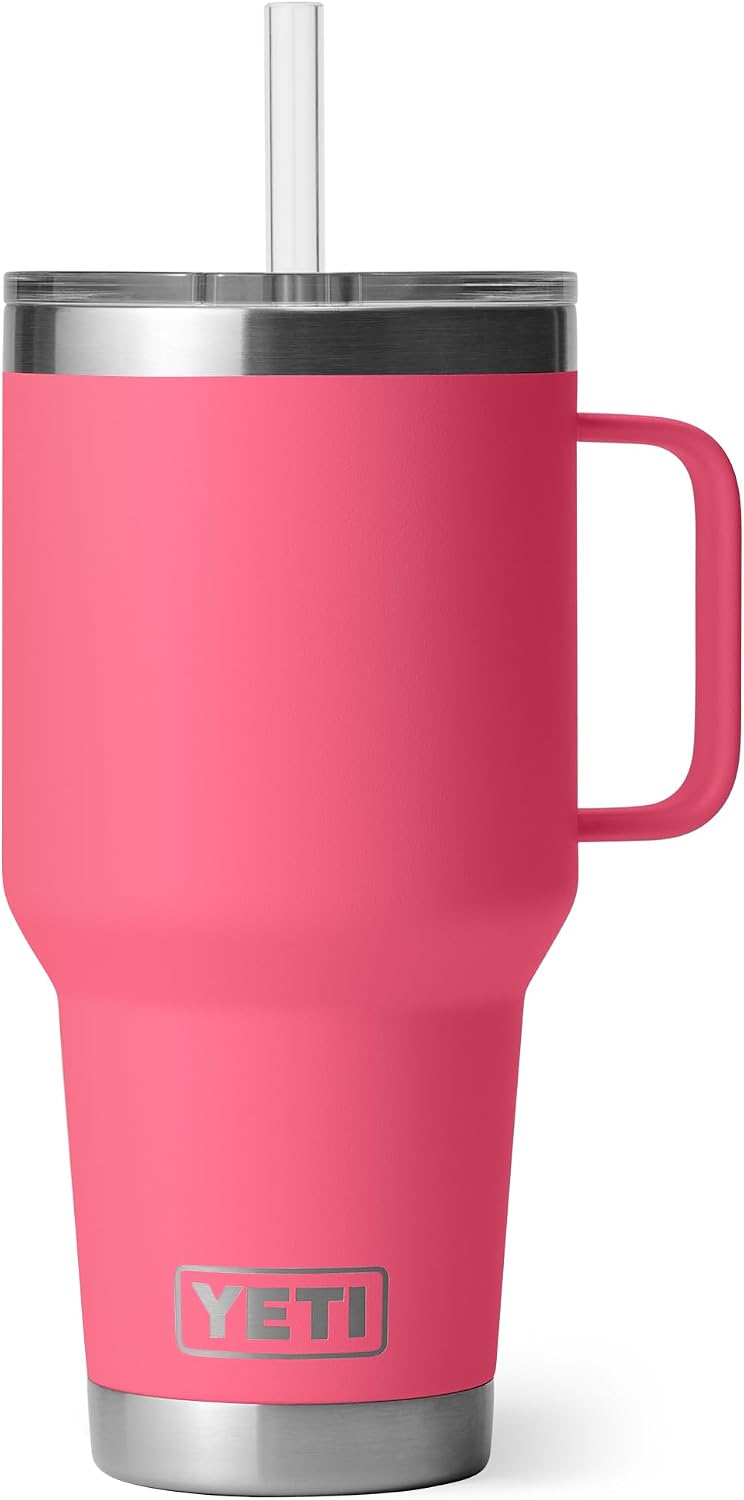YETI Rambler - Vaso de viaje con asa y tapa con popote, 42 onzas, v...