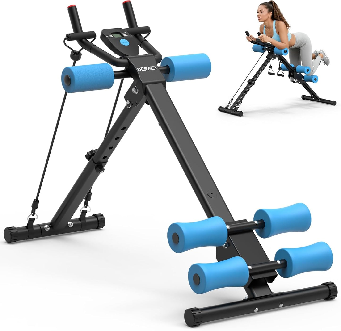 DERACY Máquina de entrenamiento abdominal ajustable para abdominale...