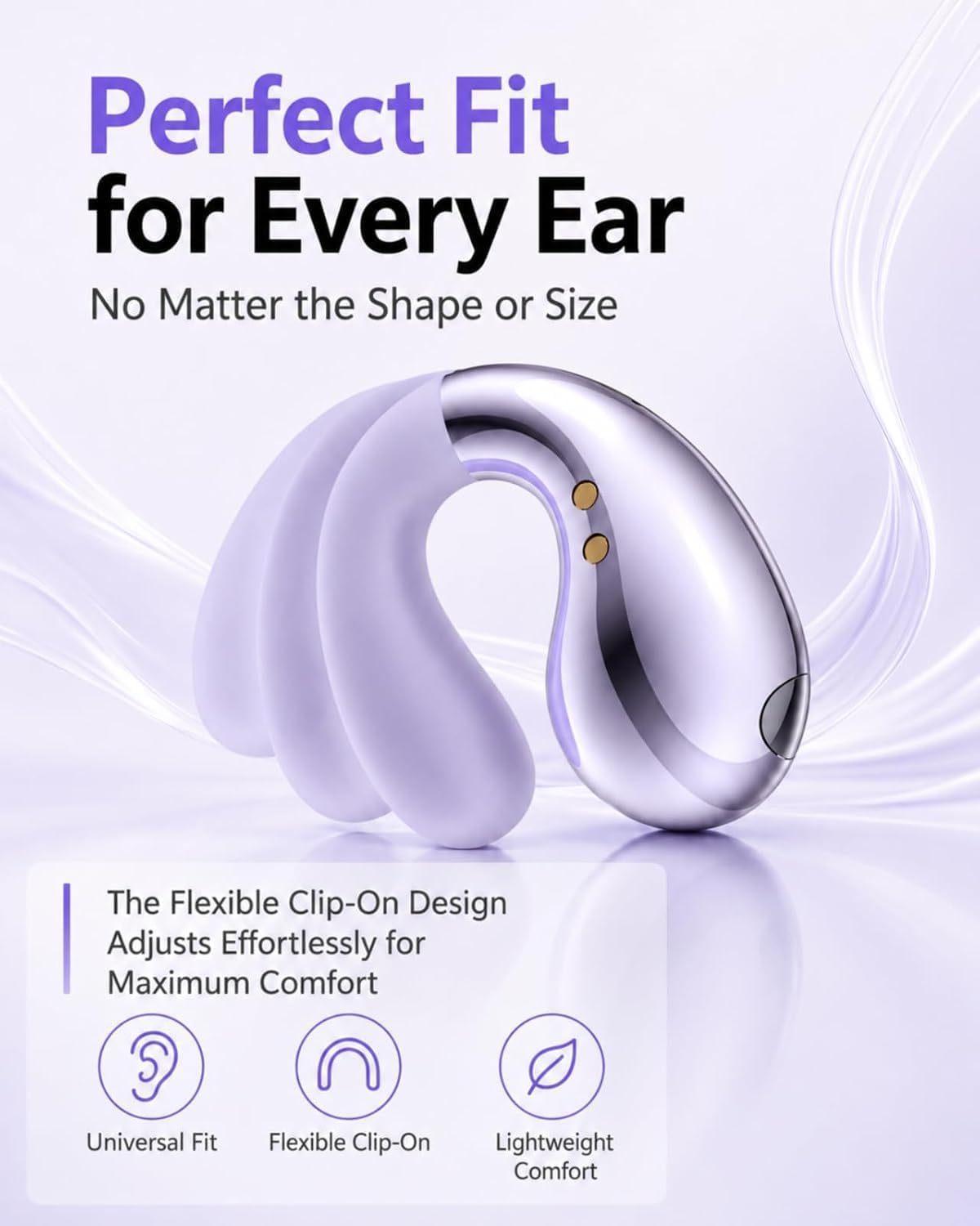 Boytond - Auriculares ultra abiertos, auriculares con clip, auricul...