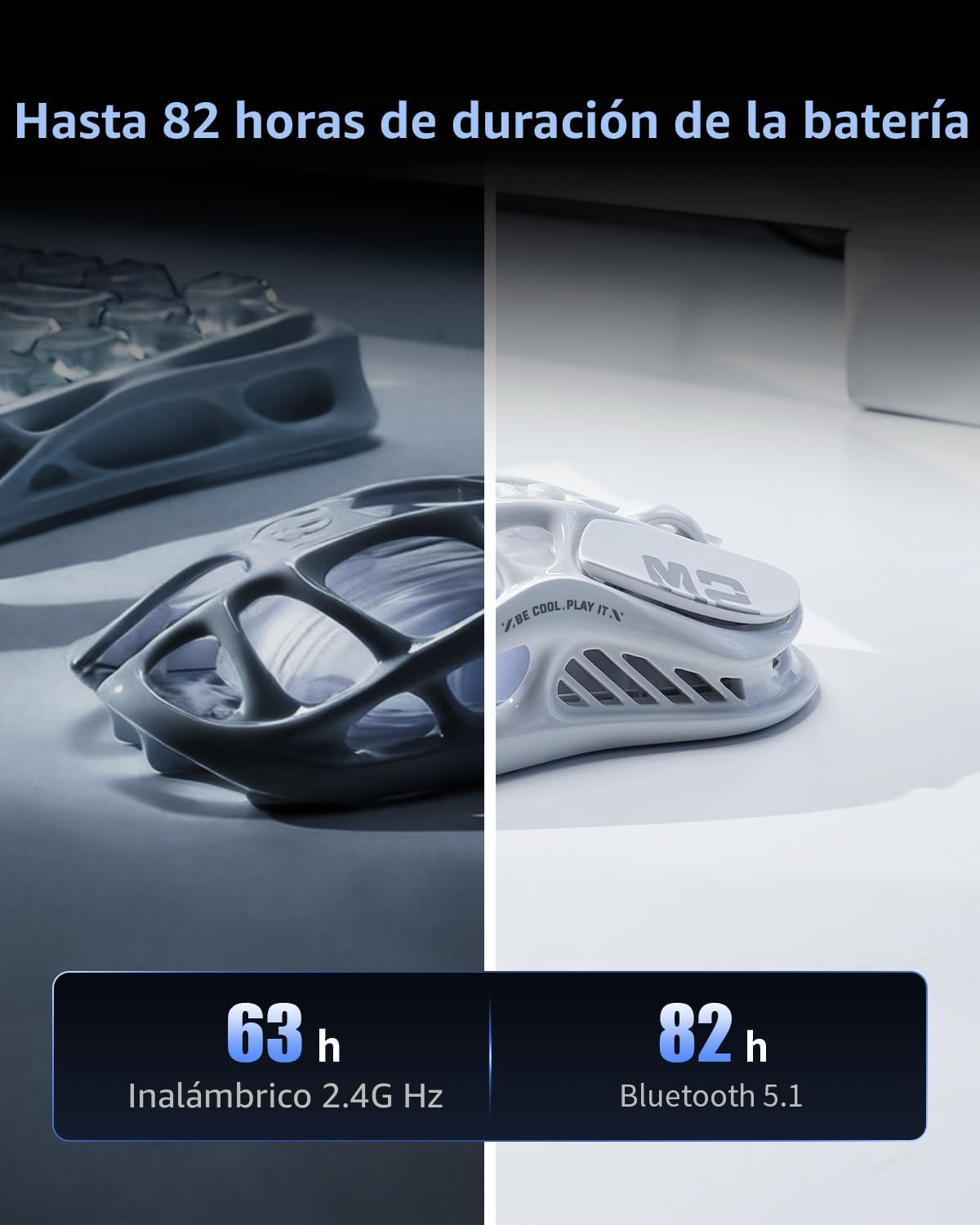 GravaStar Mercury M2 - Ratón inalámbrico para juegos, 5 Dynamic Lig...