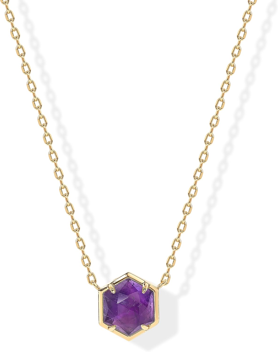 PAVOI Collar con colgante de piedras preciosas chapado en oro de 14...