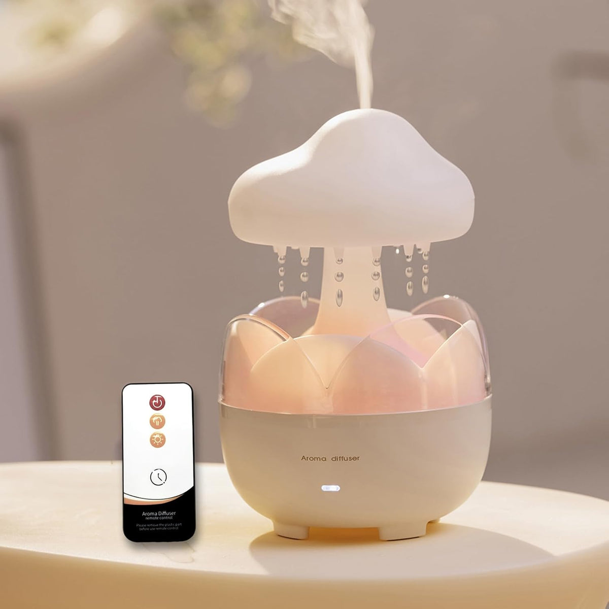 DEALFUN Humidificador portátil de gota de lluvia, difusor de aceite...