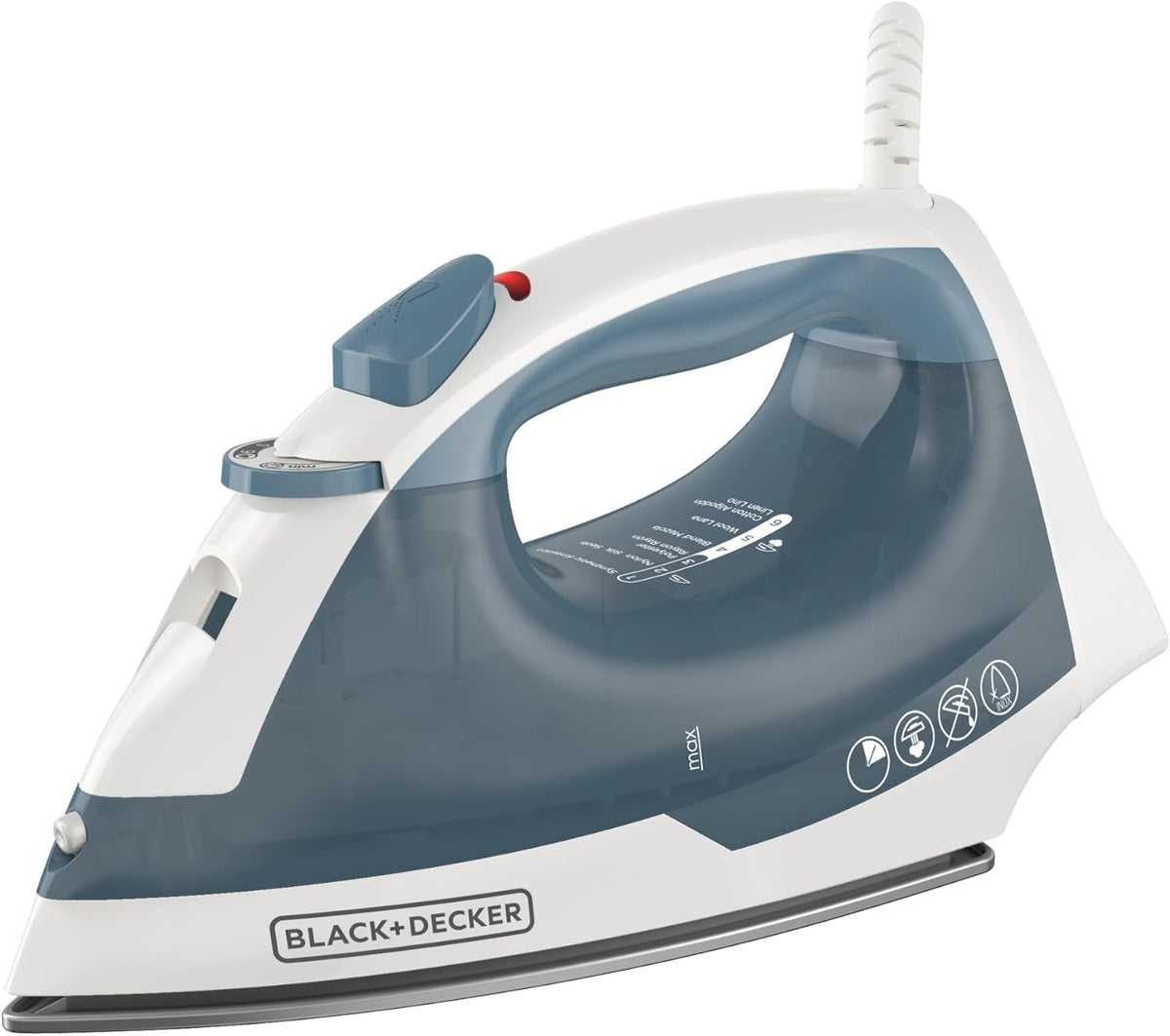 Fácil plancha de vapor antiadherente BLACK+DECKER IR40V compacta co...