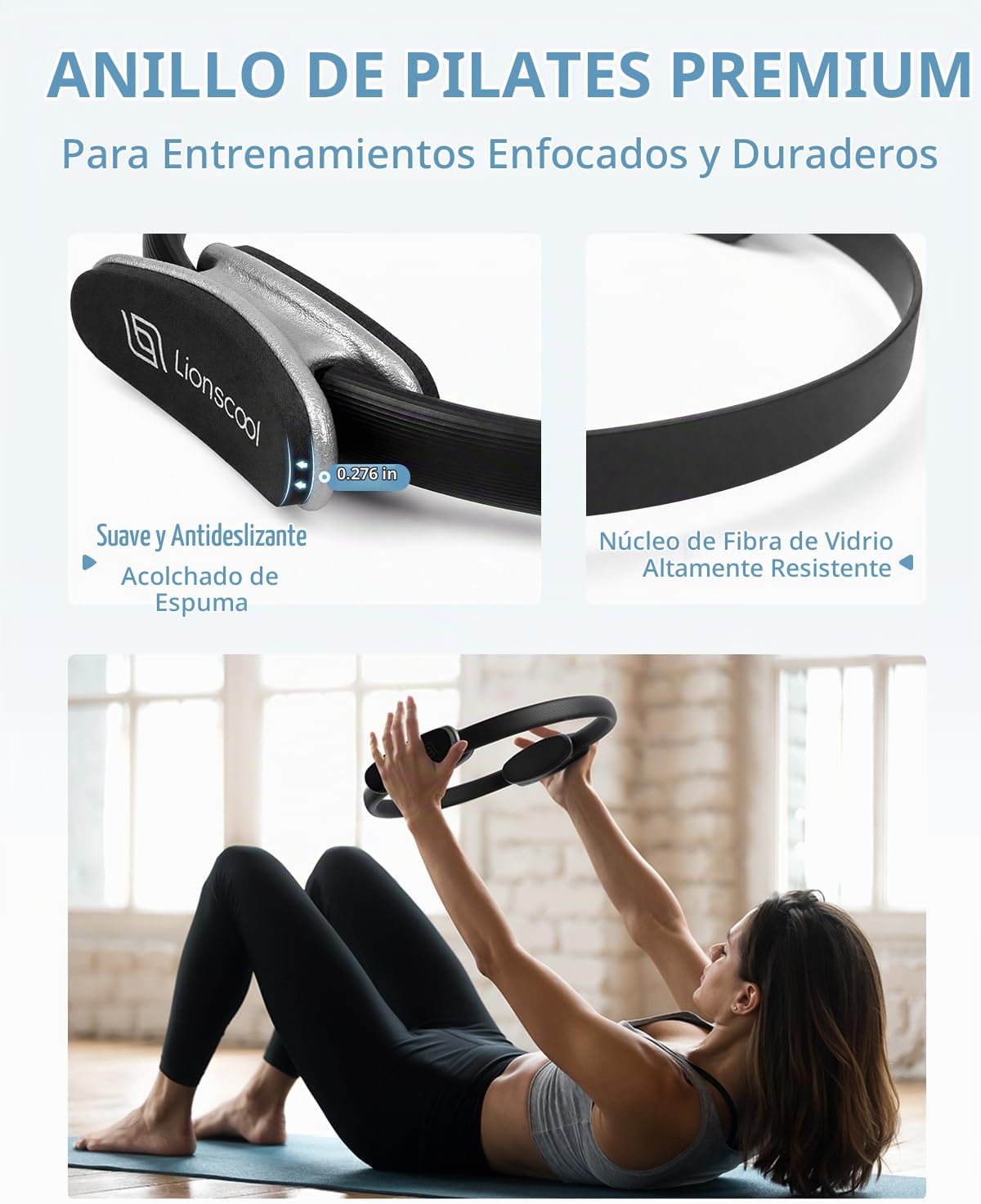 LIONSCOOL Juego de anillos de pilates círculo mágico de 14", mini p...